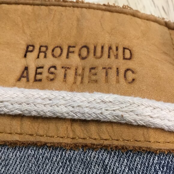 Profound Aesthetic Jeans 36W Hand Art Skinny Jeans - Picture 3 of 7